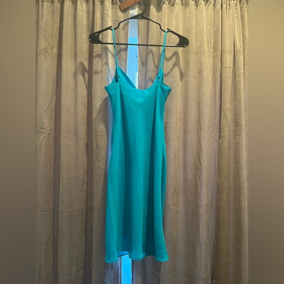 Elegant Teal Slip Dress - Picture 2 of 3